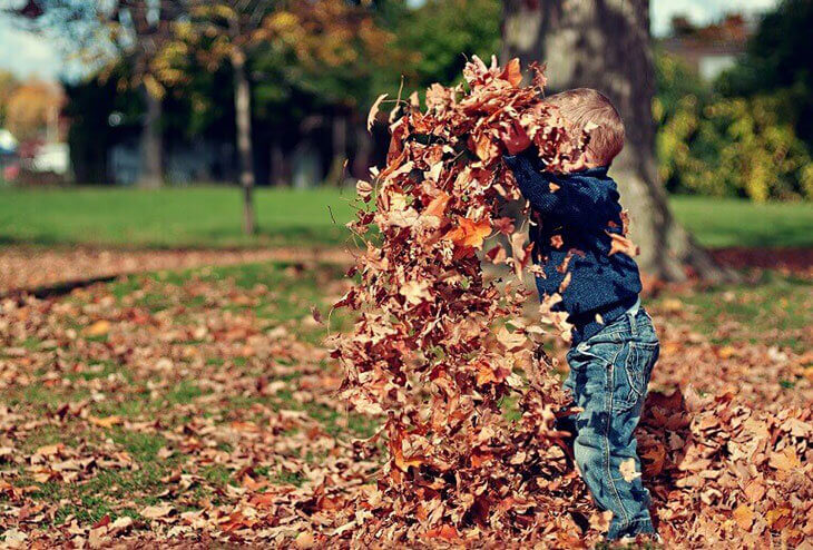 child playing outside